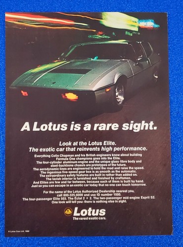 1980 lotus elite - lotus,