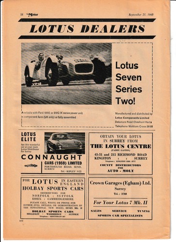 Original 1960 lotus seven - original,