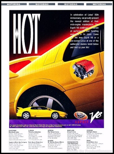 1999 1998 lotus esprit - 1998, v8