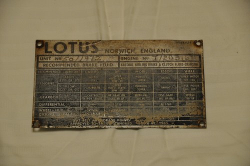 Original lotus car tag unit - original,