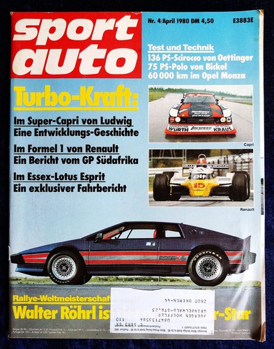 Sport auto 1980 essex - sport, lotus